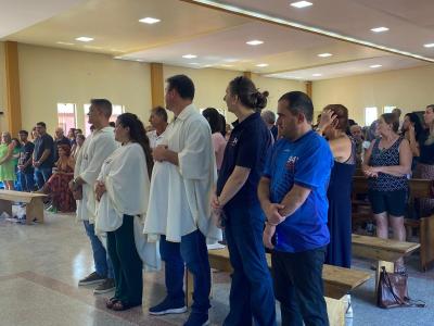 Festa em Louvor a SÃ£o SebastiÃ£o em Campo do Bugre Marcou Encerramento do Ciclo do Padre Edinaldo Mendes
